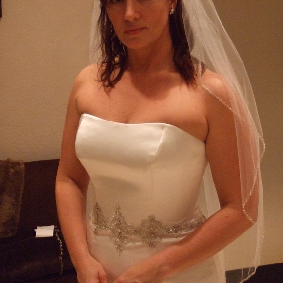 Designer Wedding Dress-Classic and stunning, sz12 - Picture 6 of 7